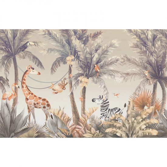Papel pintado autoadhesivo mural Happy jungle