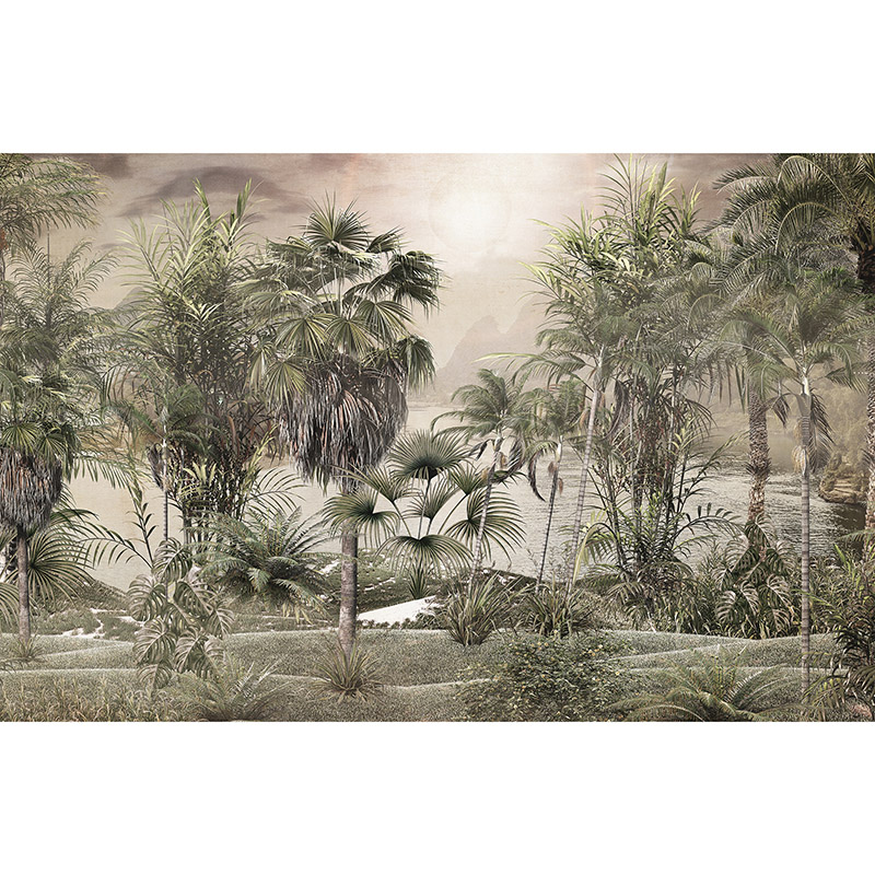 Papel pintado autoadhesivo mural Sunny jungle para pared 