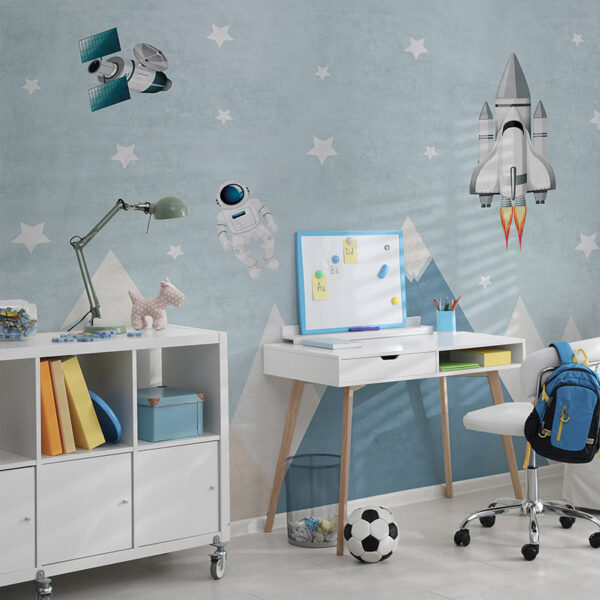 Papel pintado autoadhesivo mural Espacial habitación infantil