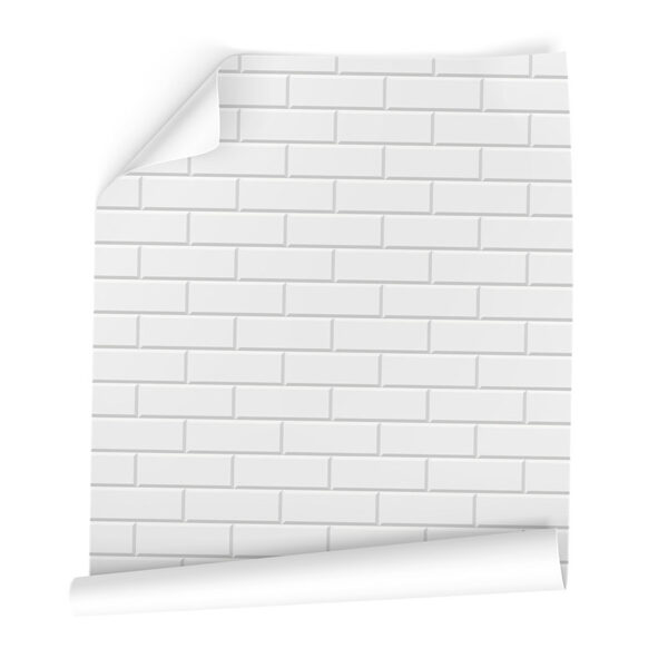 Papel pintado autoadhesivo Ladrillo blanco
