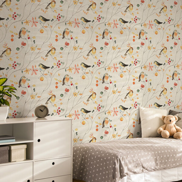 Papel pintado autoadhesivo mural Birds habitación infantil