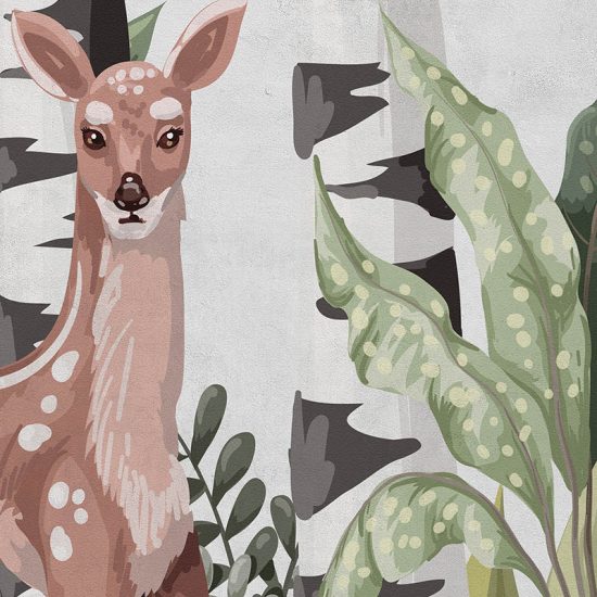 Papel pintado autoadhesivo mural Animal kids detalle