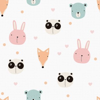 Papel pintado autoadhesivo animal friends detalle