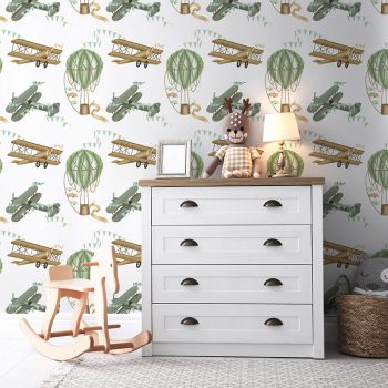 Papel pintado autoadhesivo Aviador habitación infantil