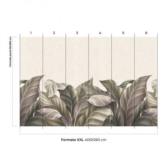 Papel pintado autoadhesivo mural Leik colocación