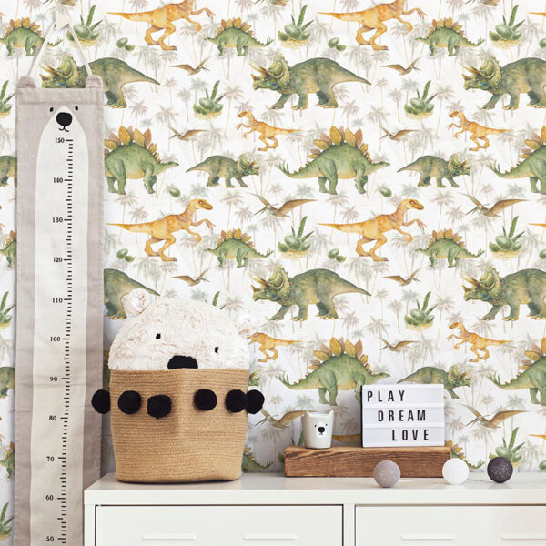 Papel pintado autoadhesivo Jurassic habitación infantil