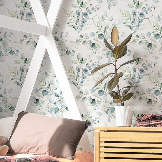 Papel pintado autoadhesivo eucalyptus habitación infantil