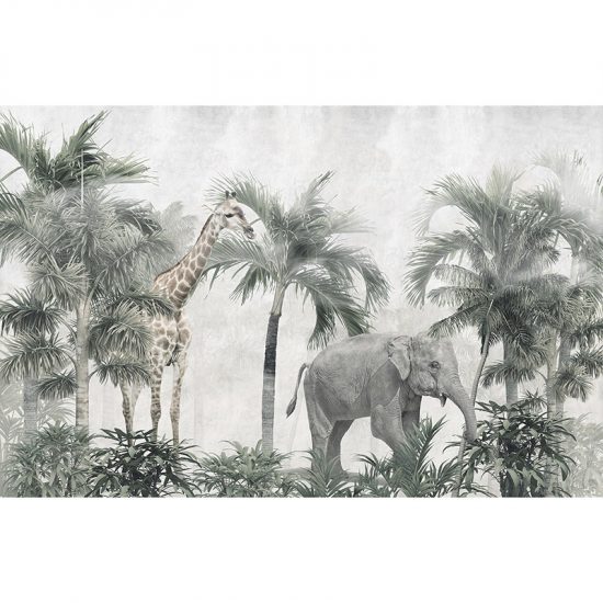 Papel pintado autoadhesivo mural Tropic animals