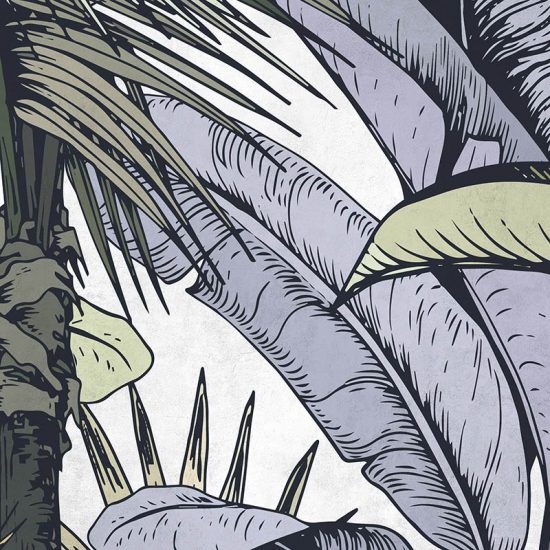 Papel pintado autoadhesivo mural Tropic jungle detalle