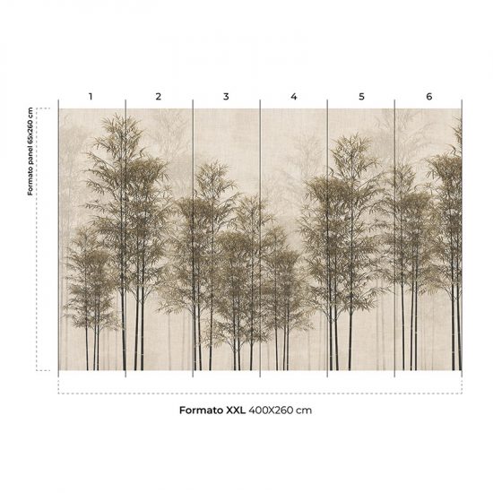 Papel pintado autoadhesivo mural Tree colocación