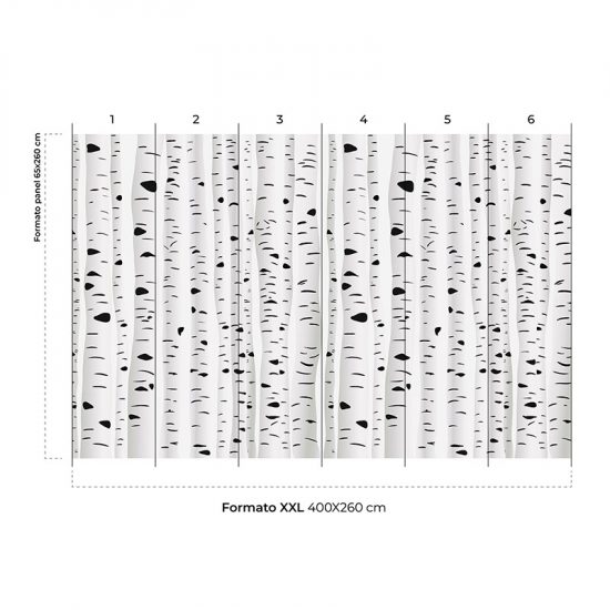 Papel pintado autoadhesivo mural Trunk colocación