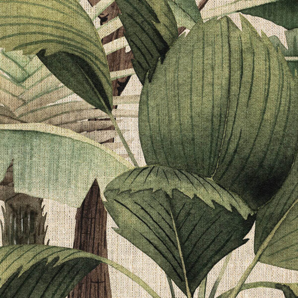 Papel pintado autoadhesivo mural Forest jungle detalle