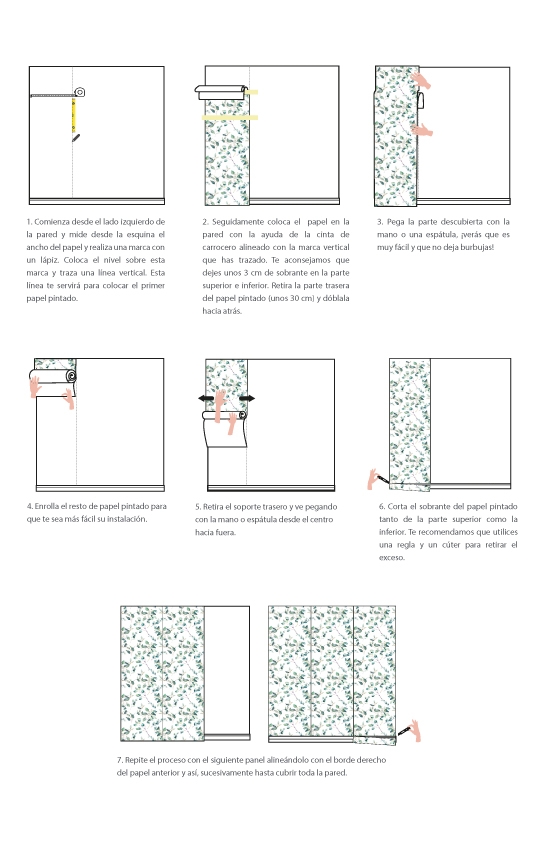 Cómo poner papel pintado paso a paso