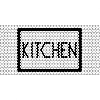 Alfombra Vinílica Cocina Kitchen retro 97x48cm