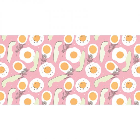 Alfombra Vinílica Cocina Huevos fritos y aguacate 97x48cm