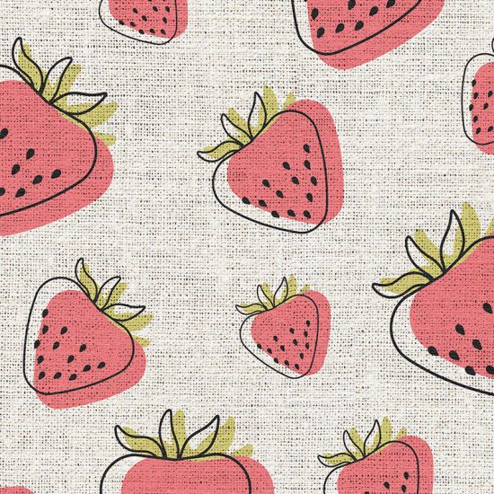 Alfombra Vinílica Cocina Fresas