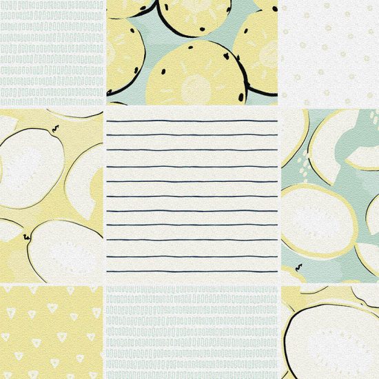 Alfombra vinílica cocina melón