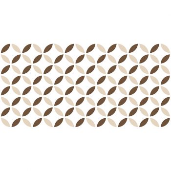 Alfombra vinílica Gracia Blanco y Marrón Duo 97x48cm