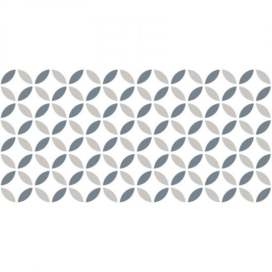 Alfombra vinílica Gracia Blanco y Gris azul 97x48cm