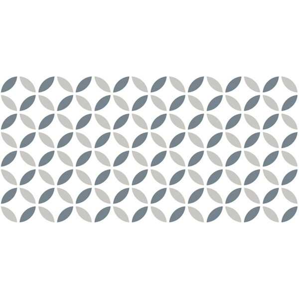 Alfombra vinílica Gracia Blanco y Gris azul 97x48cm