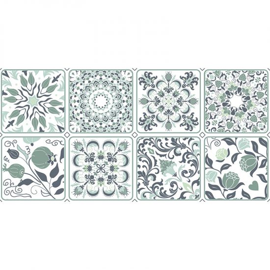 Alfombra vinílica Oden verde 97x48cm