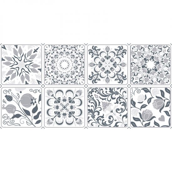 Alfombra vinílica Oden gris 97x48cm