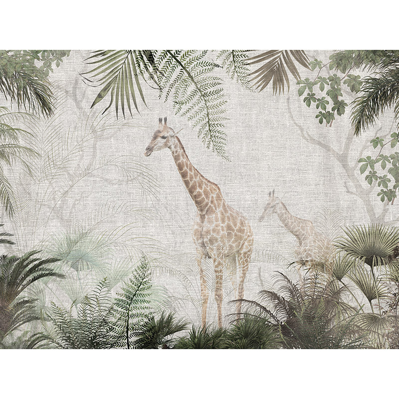 Papel pintado autoadhesivo selva con animales 400x300cm