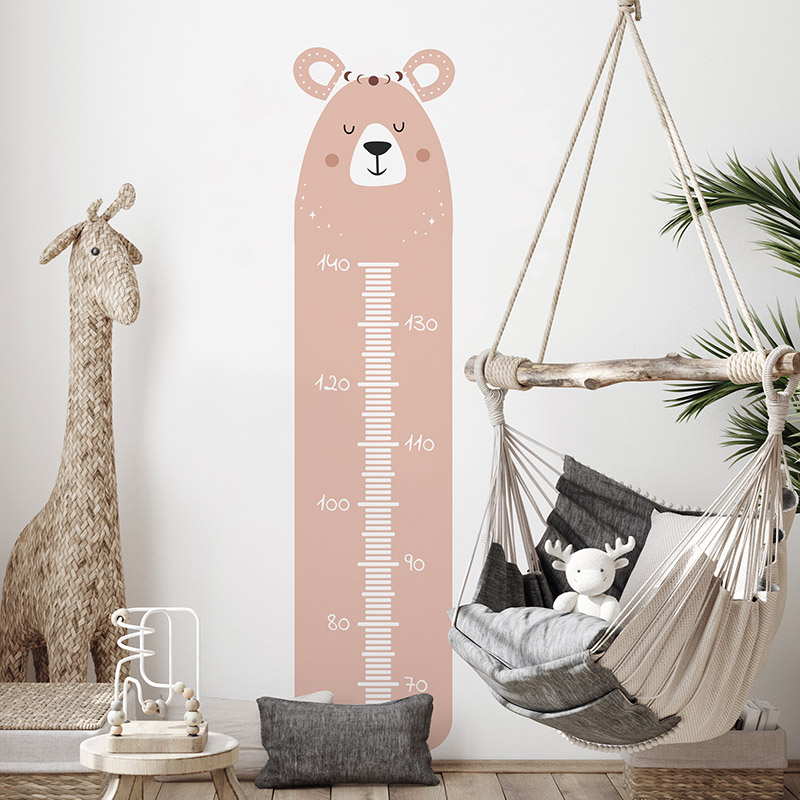 Vinilos decorativos infantiles Medidor oso dormitorio infantil