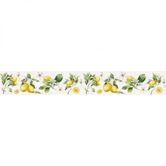 Vinilos decorativos cenefa autoadhesiva Limones 20x140cm