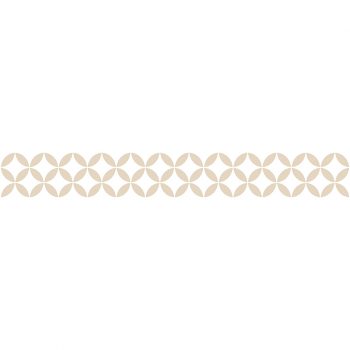 Vinilos decorativos cenefa autoadhesiva Gracia Blanco y Beige 20x140cm