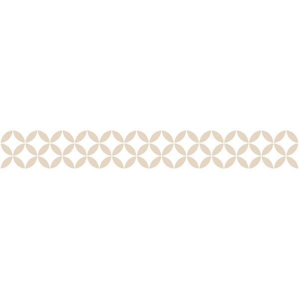 Vinilos decorativos cenefa autoadhesiva Gracia Blanco y Beige 20x140cm