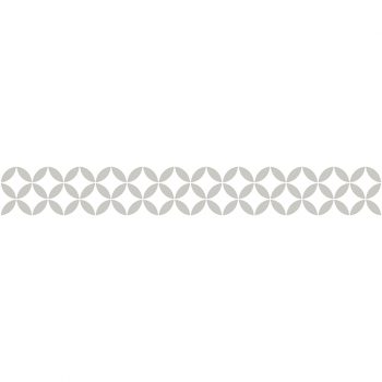 Vinilos decorativos cenefa autoadhesiva Gracia Blanco y Gris 20x140cm
