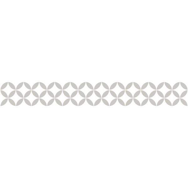 Vinilos decorativos cenefa autoadhesiva Gracia Blanco y Gris 20x140cm
