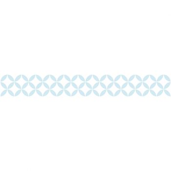 Vinilos decorativos cenefa autoadhesiva Gracia Blanco y Azul claro 20x140cm