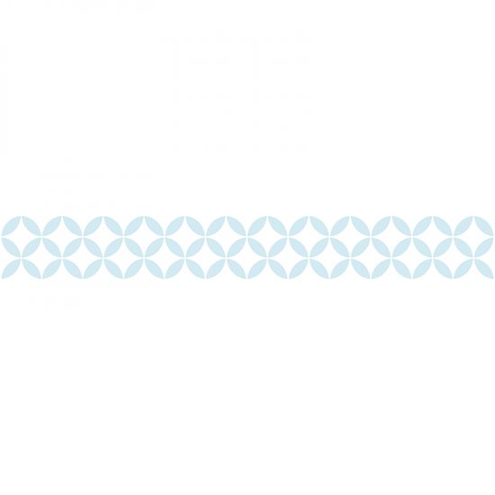 Vinilos decorativos cenefa autoadhesiva Gracia Blanco y Azul claro 20x140cm