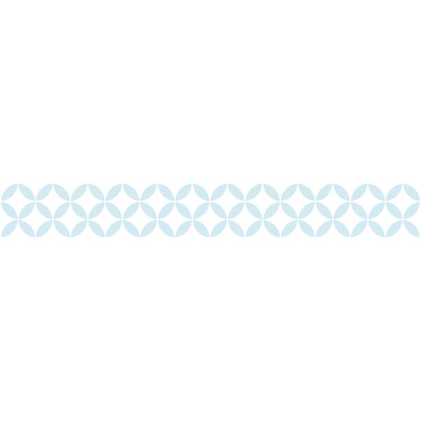 Vinilos decorativos cenefa autoadhesiva Gracia Blanco y Azul claro 20x140cm