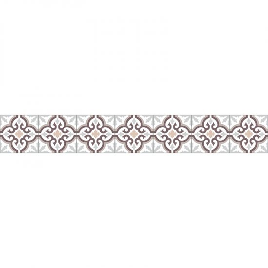 Vinilos decorativos cenefa autoadhesiva Rabat Grey 20x140cm