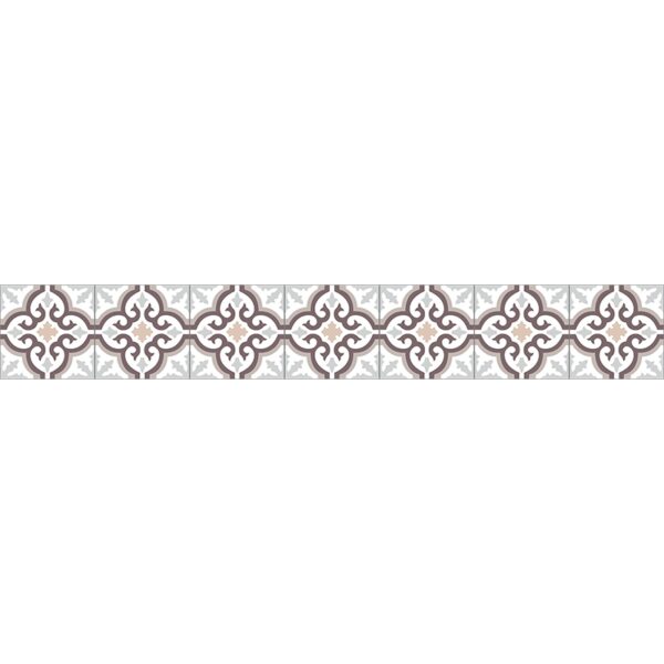 Vinilos decorativos cenefa autoadhesiva Rabat Grey 20x140cm