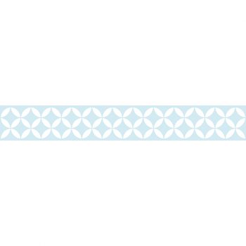 Vinilos decorativos cenefa autoadhesiva Gracia Azul claro 20x140 cm