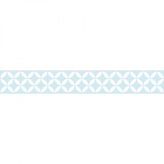 Vinilos decorativos cenefa autoadhesiva Gracia Azul claro 20x140 cm