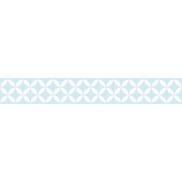 Vinilos decorativos cenefa autoadhesiva Gracia Azul claro 20x140 cm