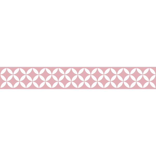 Vinilos decorativos cenefa autoadhesiva Gracia Rosa 20x140cm