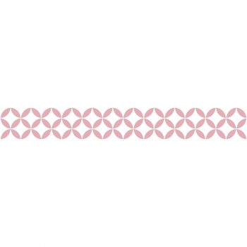 Vinilos decorativos cenefa autoadhesiva Gracia Blanco y Rosa 20x140cm