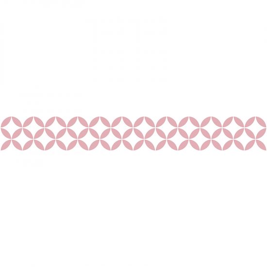 Vinilos decorativos cenefa autoadhesiva Gracia Blanco y Rosa 20x140cm