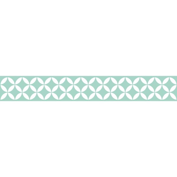 Vinilos decorativos cenefa autoadhesiva Gracia Verde Mint 20x140cm