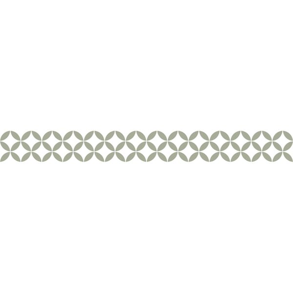 Vinilos decorativos cenefa autoadhesiva Blanco y Verde Oliva 15x135cm