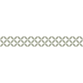 Vinilos decorativos cenefa autoadhesiva Blanco y Verde Oliva 20x140cm