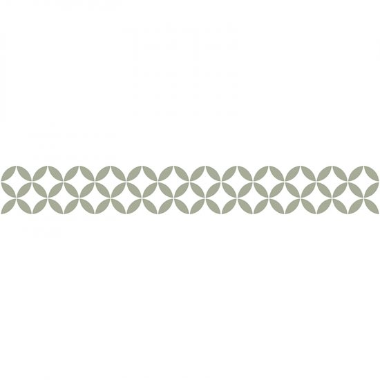 Vinilos decorativos cenefa autoadhesiva Blanco y Verde Oliva 20x140cm