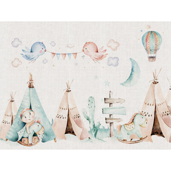 Papel para pared tippy party