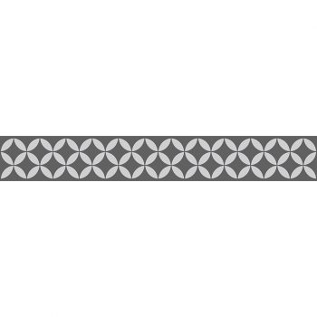 Vinilos decorativos cenefa autoadhesiva Gracia Gris oscuro 20x140cm